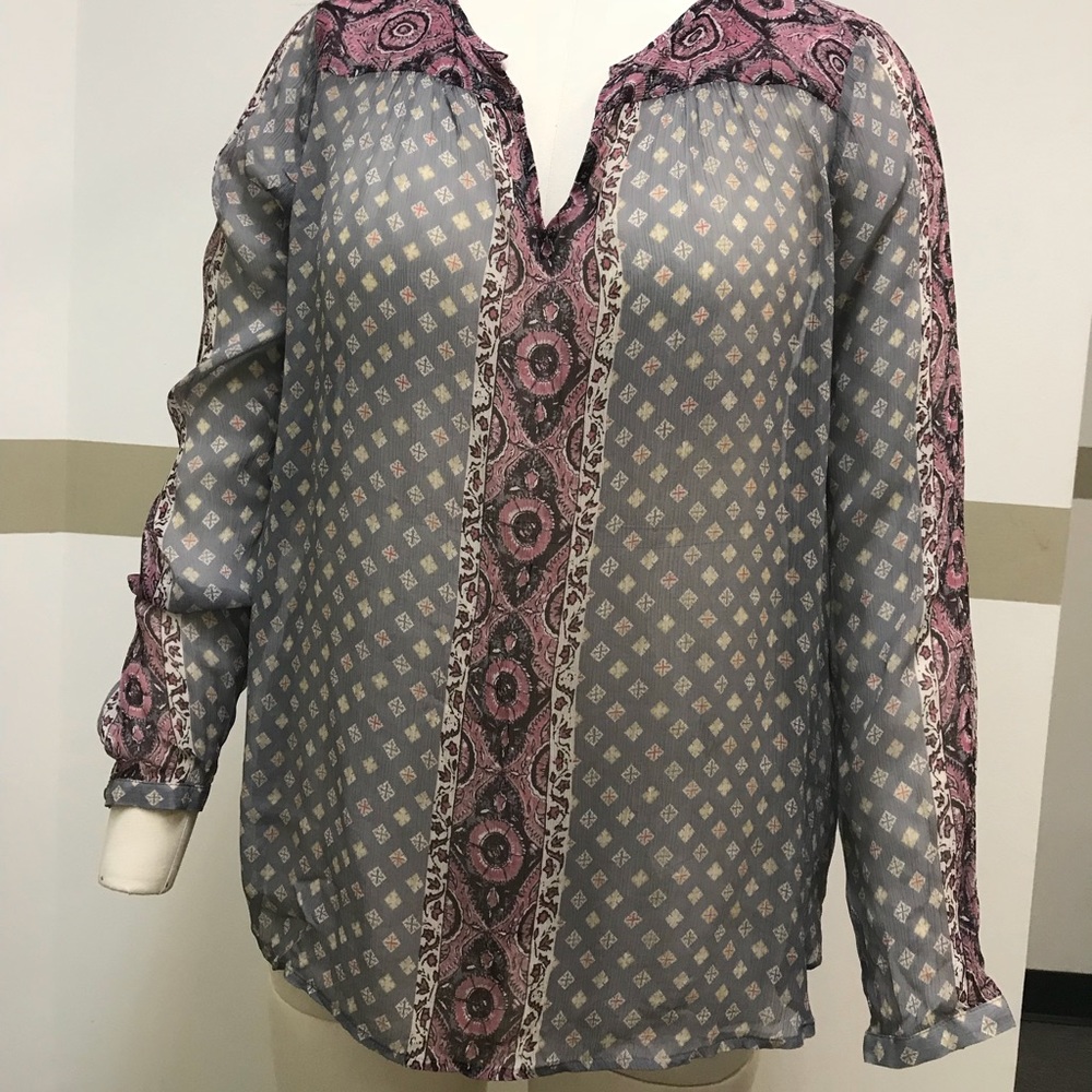 Lucky Brand pink and grey tunic.